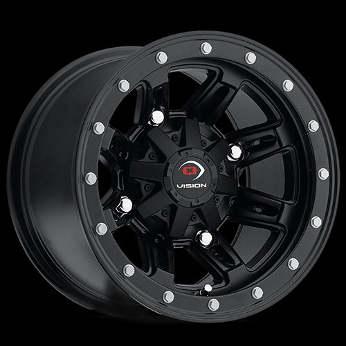 550-148110MB4 - Vision 550 Five Fifty 14X8 4X110 -10.2mm Matte Black - Vision Wheels Canada