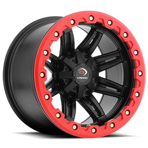 551-128156MBR4 - Vision 551 Five Fifty One 12X8 4X156 -10.2mm Matte Black - Vision Wheels Canada