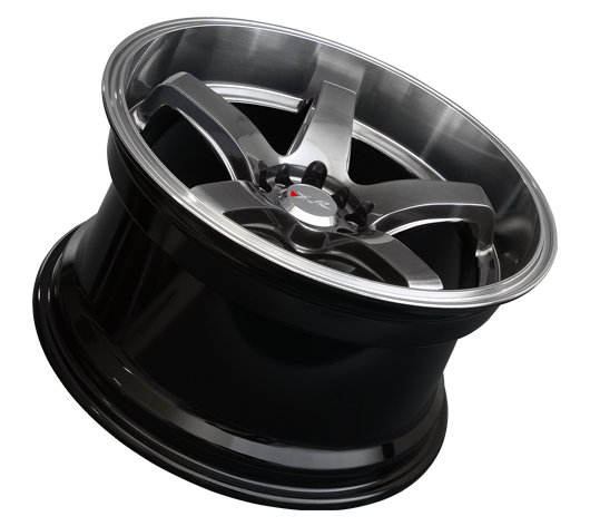 555805451 - XXR 555 18X10 5X100 / 5X114.3 25mm Chromium Black / Machined Lip - XXR Wheels Canada