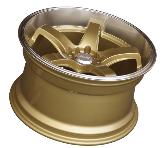 555805471 - XXR 555 18X10 5X114.3 / 5X100 25mm Hyper Gold / Machined Lip - XXR Wheels Canada