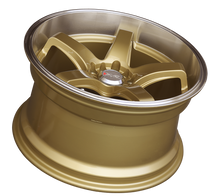 Charger l'image dans la galerie, 555881071 - XXR 555 18X8.5 5X114.3 / 5X100 35mm Hyper Gold / Machined Lip - XXR Wheels Canada
