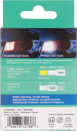 3157WLED Philips Ultinon LED 3157WLED - Ultinon LED - White Philips Bulbs