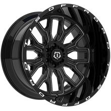 Load image into Gallery viewer, 560BM-2228744 - TIS Offroad 560BM 22X12 8X170 -44 Gloss Black w/Milled Accents &amp; Lip Logo - TIS Offroad Wheels Canada