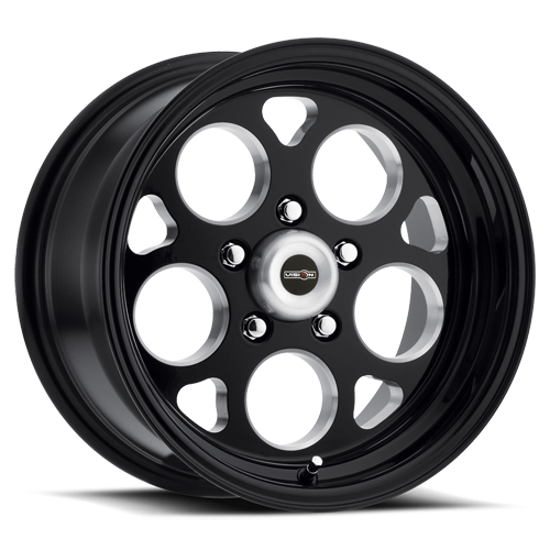 561-5161B0 - Vision 561 Sport Mag 15X10 5X120.65 0mm Gloss Black with Milled Windows - Vision Wheels Canada