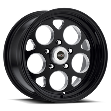 Load image into Gallery viewer, 561-5165B0 - Vision 561 Sport Mag 15X10 5X114.3 0mm Gloss Black with Milled Windows - Vision Wheels Canada
