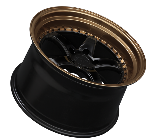 565896663 - XXR 565 18X9.5 5X114.3 20mm Black / Bronze Lip - XXR Wheels Canada