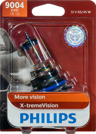 9004XVB1 Philips X-tremeVision Headlight 9004 - X-tremeVision - Single Blister Pack Philips Bulbs