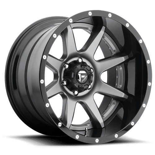 D23820007347 - Fuel Off-Road D238 Rampage 20X10 5X127 ET -19mm Matte Gun Metal Black Lip - Fuel Off-Road Wheels Canada