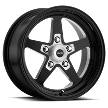Load image into Gallery viewer, 571-5161B-25 - Vision 571 Sport Star II 15X10 5X120.65 -25mm Gloss Black with Milled Center - Vision Wheels Canada