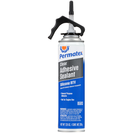 59107 Permatex Clear RTV Silicone Adhesive Sealant, 7.25 OZ