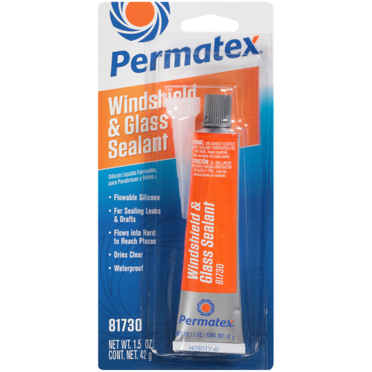59165 Permatex Flowable Silicone Windshield & Glass Sealer, 1.5 OZ