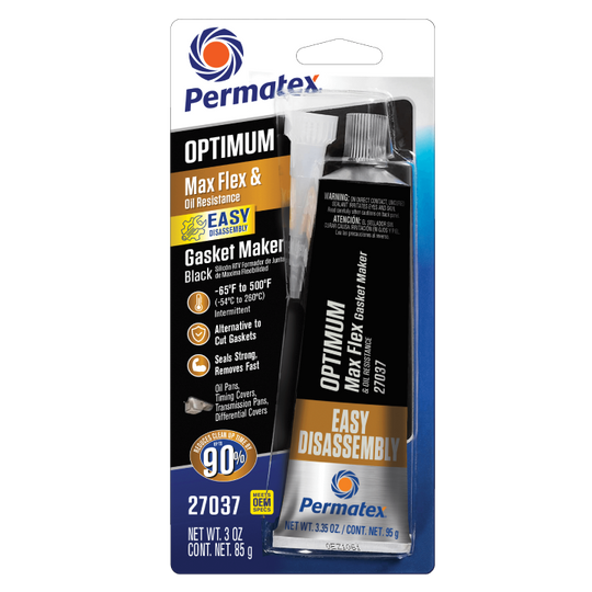59823 Permatex Optimum Easy-Disassembly Black RTV Silicone Gasket Maker, 3 OZ