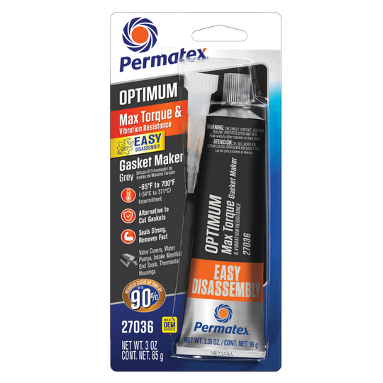 59923 Permatex Optimum Easy- Disassembly Grey RTV Silicone Gasket Maker, 3 OZ