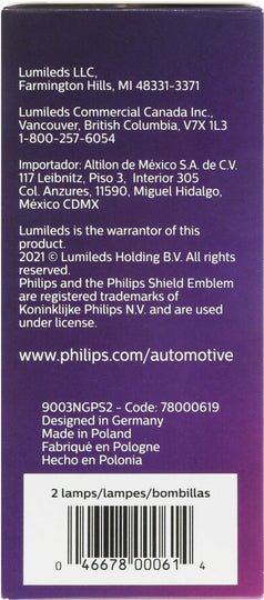 9003NGPS2 Philips NightGuide platinum Headlight 9003 - NightGuide Platinum - Twin Special Pack Philips Bulbs