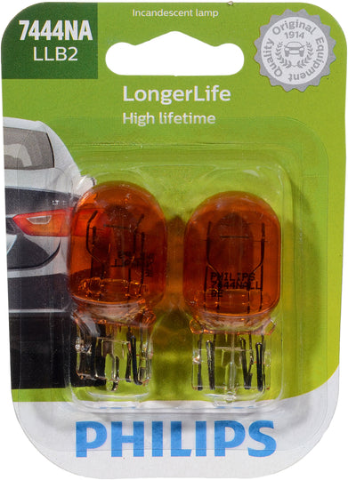 7444NALLB2 Philips LongerLife Miniature 7444NALL - LongerLife - Twin Blister Pack Philips Bulbs