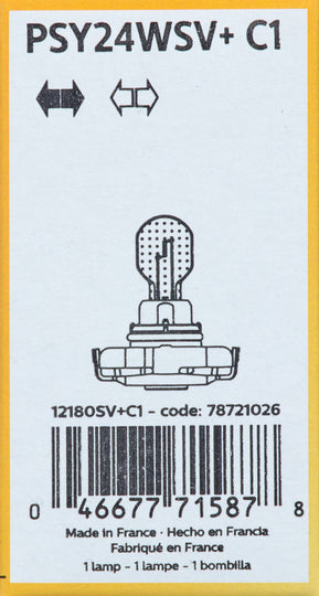 PSY24WSVC1 Philips HiPerVision Bulb PSY24WSVC1 - Standard - Single Commercial Pack Philips Bulbs