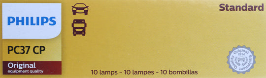 PC37CP Philips Standard Miniature PC37 - Standard - Multiple Commercial 10-Pack Philips Bulbs