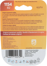 Load image into Gallery viewer, 1154B2 Philips Standard Miniature 1154 - Standard - Twin Blister Pack Philips Bulbs