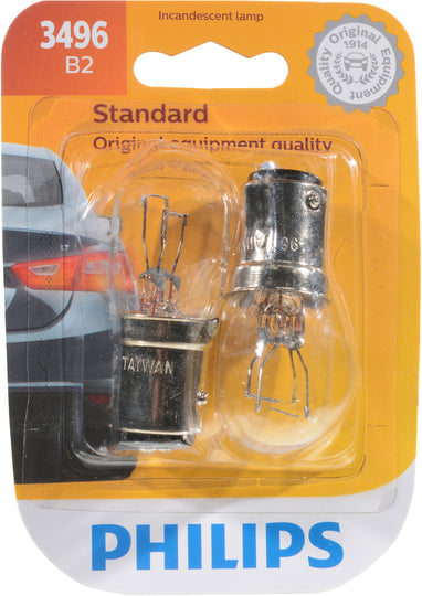 3496B2 Philips Standard Miniature 3496 - Standard - Twin Blister Pack Philips Bulbs