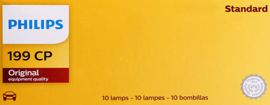 199CP Philips Standard Miniature 199 - Standard - Multiple Commercial 10-Pack Philips Bulbs
