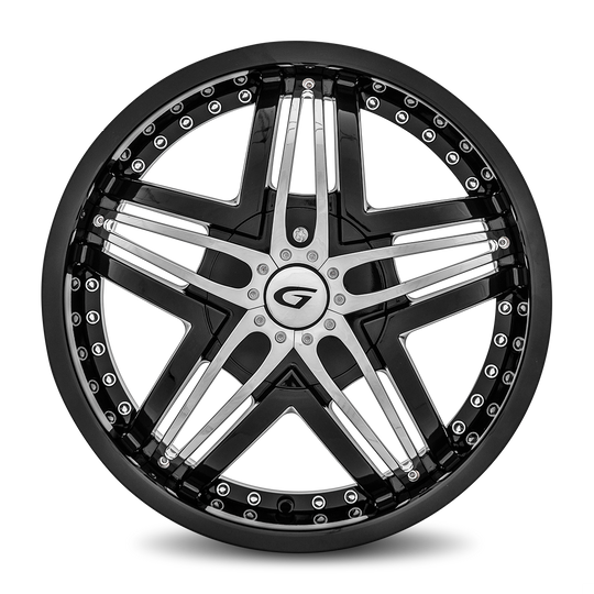 G1-208BLNK2073B - Diablo Blitz 20X8.5 Blank 20mm Gloss Black - Diablo Wheels Canada