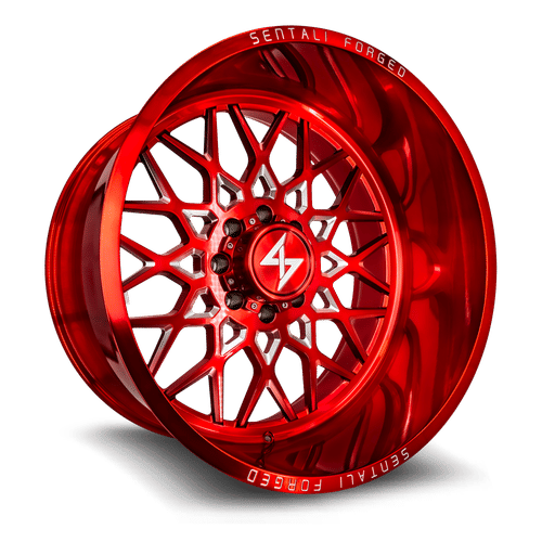 SF528165199RM - Sentali Forged SF5RM 28X16 5X127 ET -99MM Red Milled - Sentali Forged Wheels Canada