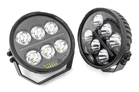 70805 Black Series LED Light Pair - Amber DRL - 6.5 Inch - Round Rough Country Canada