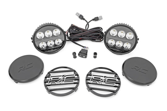 70805 Black Series LED Light Pair - Amber DRL - 6.5 Inch - Round Rough Country Canada