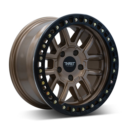 601O-1790J-14 - Thret Offroad 601 Maze 17X9 5X127 -14mm Satin Bronze - Thret Offroad Wheels Canada