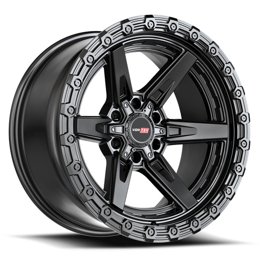 6021795712SB - Vortek VRT-602 17X9 6X135 / 6X139.7 12mm Satin Black - Vortek Wheels Canada