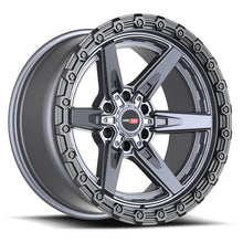 Load image into Gallery viewer, 60218957-12MTBR - Vortek VRT-602 18X9 6X135 / 6X139.7 -12mm Matte Titanium With Black Bead Ring - Vortek Wheels Canada