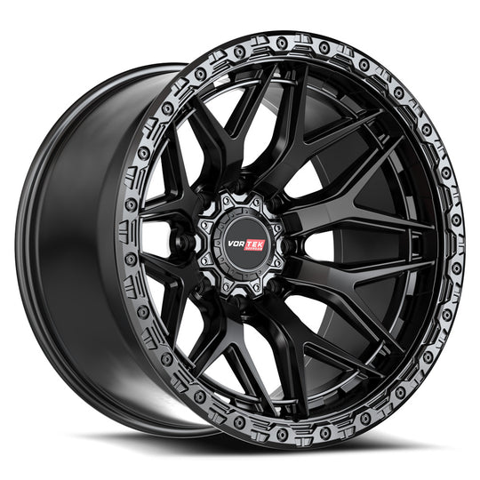 60318958-12SB - Vortek VRT-603 18X9 8X165.1 -12mm Satin Black - Vortek Wheels Canada
