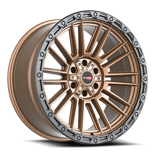 6041895418MZBR - Vortek VRT-604 18X9 6X139.7 / 6X120.65 18mm Bronze - Vortek Wheels Canada