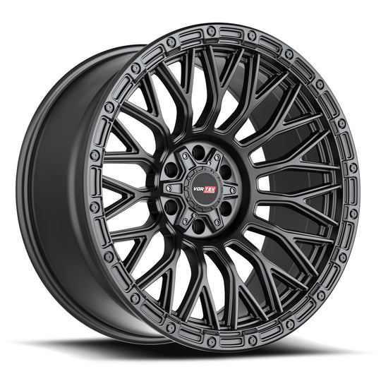 6072095718MB - Vortek VRT-607 20X9 6X139.7 / 6X135 18mm Matte Black - Vortek Wheels Canada