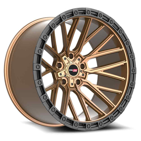 60817943-12MZBR - Vortek VRT-608 17X9 5X127 / 5X139.7 -12mm Bronze - Vortek Wheels Canada