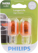 Load image into Gallery viewer, 7440NALLB2 Philips LongerLife Miniature 7440NALL - LongerLife - Twin Blister Pack Philips Bulbs
