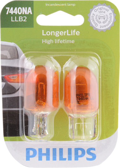 7440NALLB2 Philips LongerLife Miniature 7440NALL - LongerLife - Twin Blister Pack Philips Bulbs