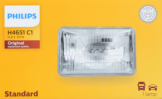 H4651C1 Philips Standard Sealed Beam H4651 - Standard - Single Commercial Pack Philips Bulbs