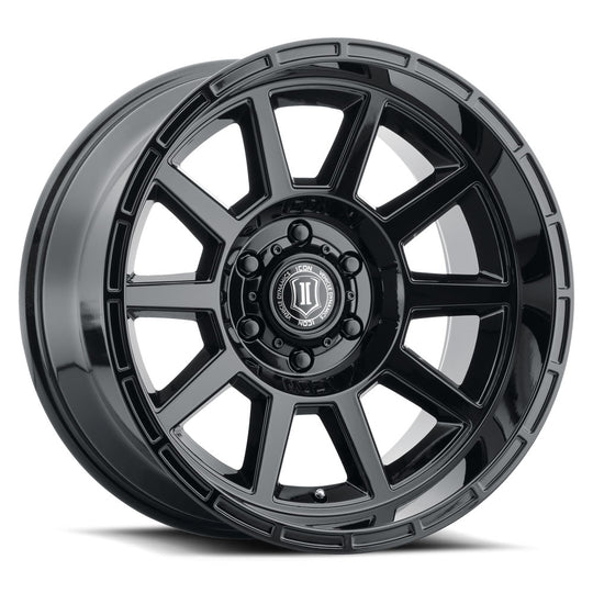 6220108345GB - ICON Recoil 20X10 6X139.7 ET -24mm Gloss Black - ICON Wheels Canada