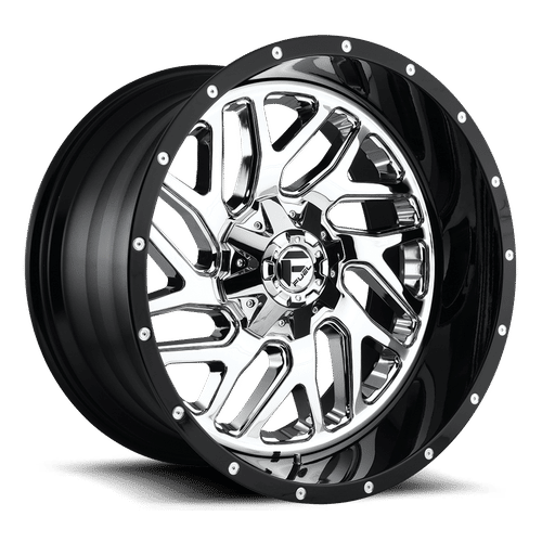 D21122001850 - Fuel Off-Road D211 Triton 22X10 8X180 ET -13mm Chrome Plated Gloss Black Lip - Fuel Off-Road Wheels Canada
