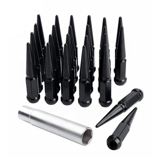 6309-24 Krypton Black Spiked Lug Nut Kit M14X1.5 24 Pieces With Key Black Lug Nuts Krypton Canada