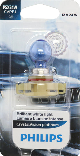 PSX24WCVPB1 Philips CrystalVision platinum Foglight PSX24W - CrystalVision Platinum - Single Blister Pack Philips Bulbs