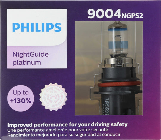 9004NGPS2 Philips NightGuide platinum Headlight 9004 - NightGuide Platinum - Twin Special Pack Philips Bulbs
