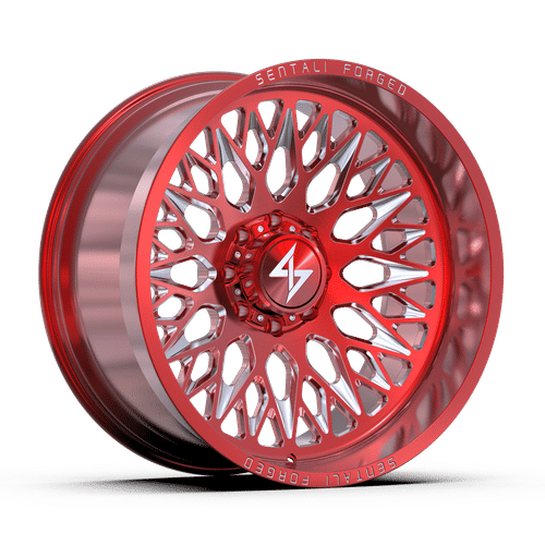 SF630168199RM - Sentali Forged SF6RM 30X16 8X165.1 ET -99MM Red Milled - Sentali Forged Wheels Canada
