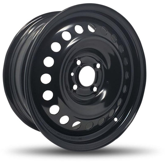 640801 - DTD Steel Wheel 16X6.5 4X108 ET 45mm Black - DTD Wheels Canada