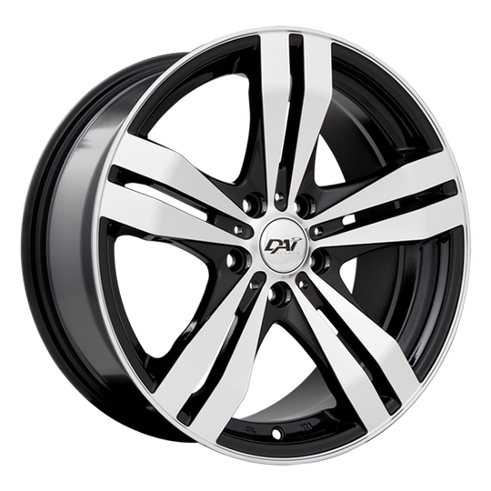 DW3416002 - DAI Wheels Target 16X7.0 5x114.3 40mm Gloss Black - Machined Face - DAI Wheels Wheels Canada