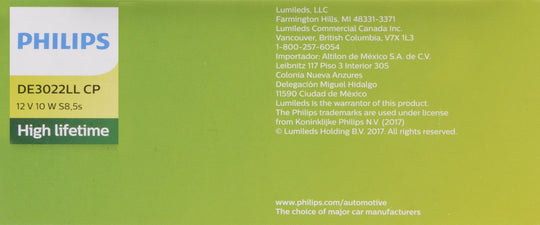 DE3022LLCP Philips LongerLife Miniature DE3022LL - LongerLife - Multiple Commercial 10-Pack Philips Bulbs