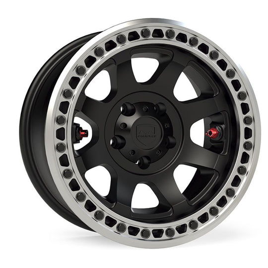1059086 - Teraflex Olympus Beadlock 17X8.5 8X165.1 ET -25mm Metallic Black With Machined Black Ring - Teraflex Wheels Canada