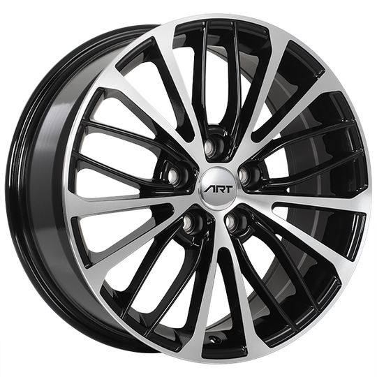 R16317001 - ART Replica 163 17X7 5X114.3 ET 35mm Gloss Black - Machined Face - ART Replica Wheels Canada