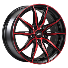Load image into Gallery viewer, DW11515001 - DAI Wheels Frantic 15X6.5 4x100 38mm Gloss Black - Machined Face - Red Face - DAI Wheels Wheels Canada